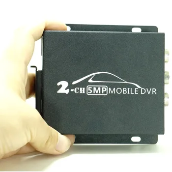 Оптовая продажа 2-канальный мини Мобильный видеорегистратор для автомобильного автобуса 1080P HD AHD DVR в режиме реального времени 2-канальный двойной SD видеорегистратор с дистанционным управлением