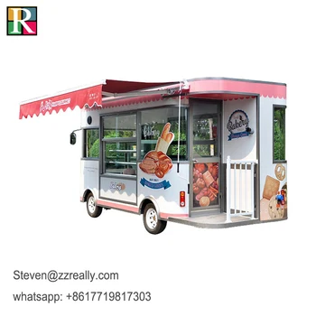 Передвижная тележка для еды RL-E42 с витриной для еды, электрическая тележка для еды для продажи в Европе