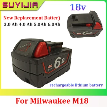 Перезаряжаемая Литиевая батарея 18V 3.0Ah 4.0Ah 5.0Ah 6.0Ah для- Milwaukee Совместимый 48-59-181 48-59-1850 Беспроводной Электроинструмент