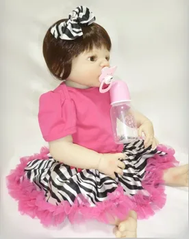 полностью силиконовые куклы реборн poppen 55 см виниловые куклы реборн ручной работы детские игрушки 22 дюйма для новорожденных девочек аксессуары для кукол poppen NPK