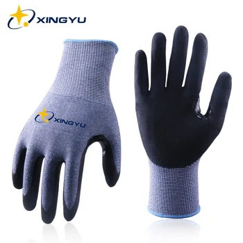Рабочие перчатки С нитриловым покрытием, устойчивые к порезам 5-го уровня, 1 Пара Прочных рабочих перчаток из микропены Power Grip, которые можно стирать в машине