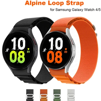 Ремешок Alpine Loop для Samsung Galaxy Watch 4/5/5 Pro 44 мм 40 мм 45 мм Без зазоров Нейлоновый браслет Galaxy Watch 4 Classic 42 мм 46 мм ремешок