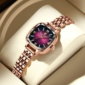 Роскошные Хрустальные Женские часы-браслет, Лидирующий бренд, Модные Женские кварцевые часы с Бриллиантами, Стальные женские наручные часы Montre Femme Relogio