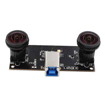 Рыбий глаз 180 градусов Широкий угол обзора Двойной объектив USB3.0 Модуль камеры Синхронизированный 1.3MP HD 960P OTG UVC 3D VR Стерео Веб-камера
