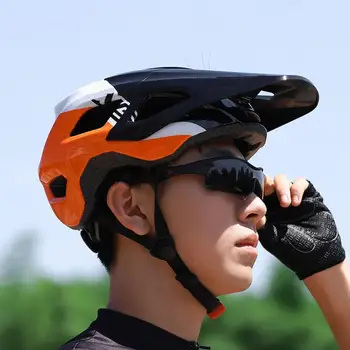 Сверхлегкий гоночный велосипедный шлем с солнцезащитными очками, выполненный из цельного сплава MTB, Велосипедный шлем для горной дороги