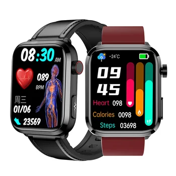 Спортивные умные часы для мужчин и женщин, Bluetooth-вызов, уровень сахара в крови, искусственный интеллект, мониторинг здоровья, SOS, 1,9