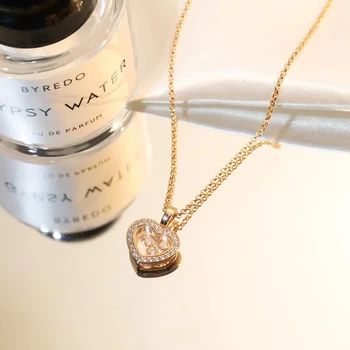Темпераментное модное ожерелье с подвеской из вермикулита в форме сердца, оригинальный высококачественный изысканный женский подарок к празднику