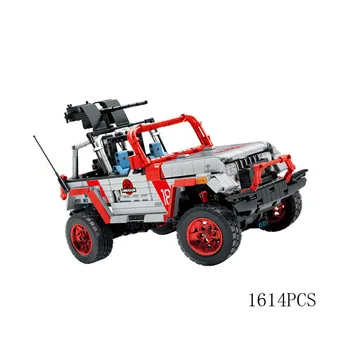 Технический Строительный Блок Car Monsters Orv Масштаб 1:14 Jurassic 4x4 Jeeps Wrangler 2,4 ГГц Автомобиль с Дистанционным Управлением Brick App Rc Игрушка