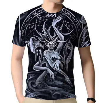 Уличная мужская футболка с 3D принтом Созвездия 2023, круглый вырез, короткий рукав, повседневный дышащий топ