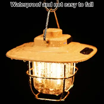 Фонарь для палатки Удобный Портативный Фонарь 3,7 В, Походная Атмосферная лампа для барбекю