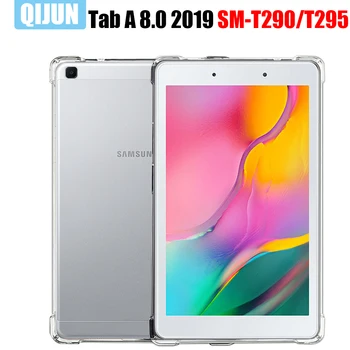 Чехол для планшета Samsung Galaxy Tab A 8.0 2019, силиконовая мягкая оболочка, чехол для подушки безопасности из ТПУ, Прозрачная защитная сумка для SM-T290/T295