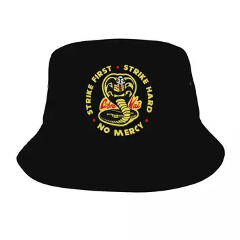 Шляпы-ведерки с логотипом Cobra Kai Strike First Cobra, индивидуальные летние дорожные пляжные шляпы The Karate Kid