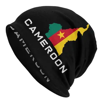 Шляпы-капоты с Флагом страны Камерун, Вязаная Шапка в стиле хип-хоп, Уличные Тюбетейки, Шапочки, Мужские И Женские Теплые Шапки Двойного назначения для Взрослых