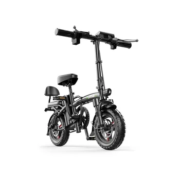 Электрический велосипед, Портативный Мини Складной 14-дюймовый Электрический велосипед с шинами 48 В/400 Вт, Электрический велосипед высокой мощности для вождения